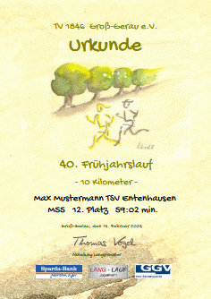 Urkundenvorlage 2026